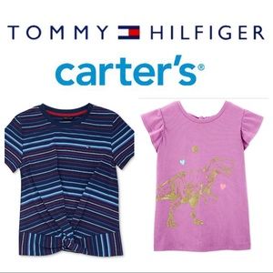 NEW TOMMY HILFIGER and CARTERS Tops Bundle Girls